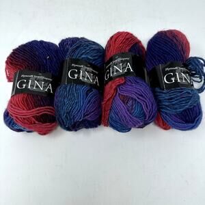 Plymouth Yarn Company GINA Yarn New 100% Wool Die Lot 69211 (Lot of 4)‎